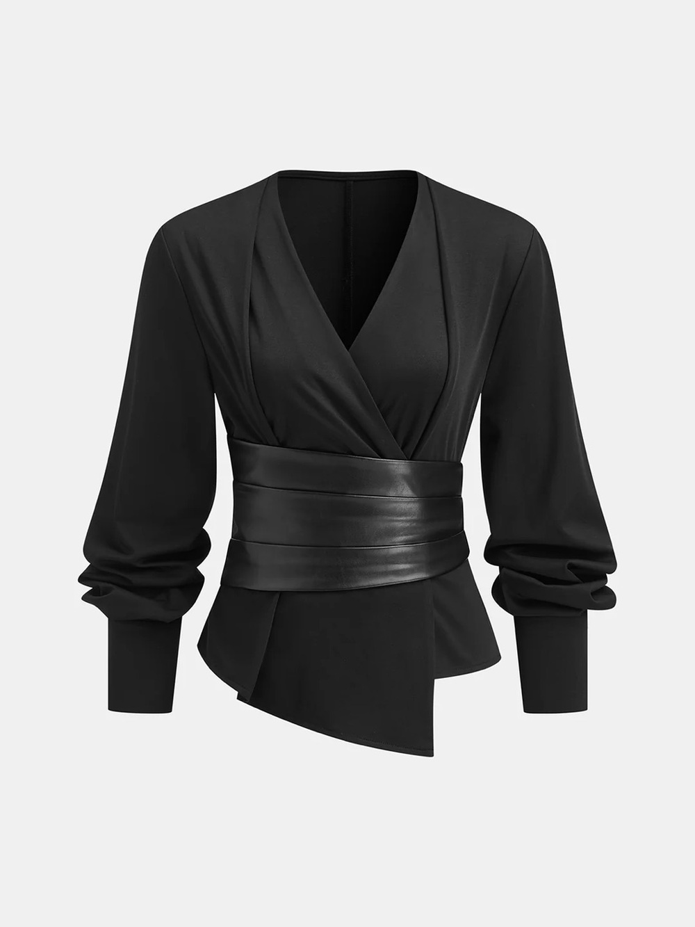 155 Removable Waist Corset Wrap Blouse